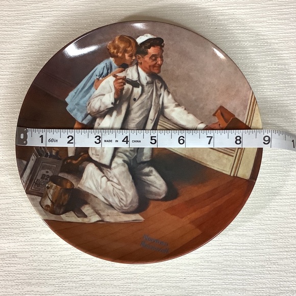 NORMAN ROCKWELL Vintage 1983 “The Painter” Collector’s Plate - Picture 9 of 10